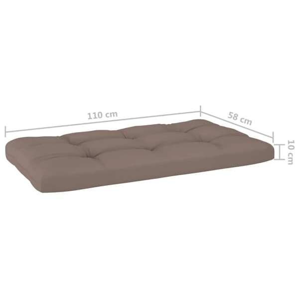 Mittensektion till pallsoffa vit impregnerad furu