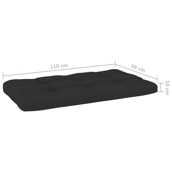 Mittensektion till pallsoffa grå impregnerad furu