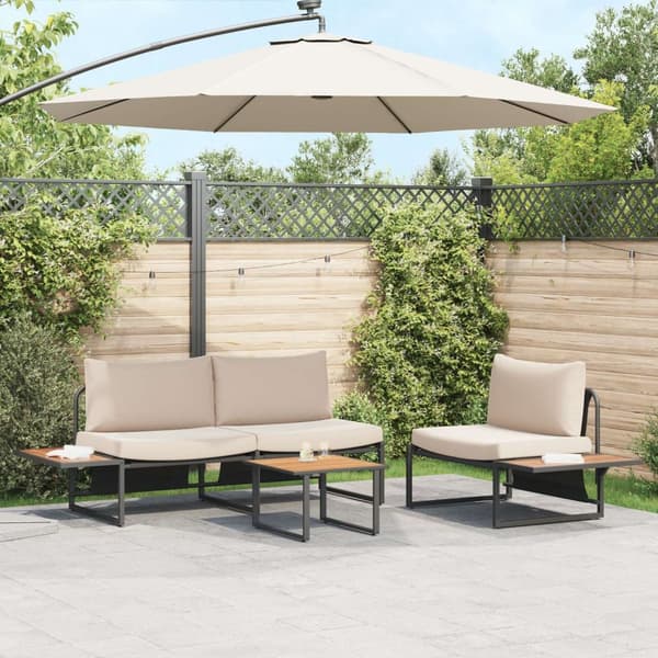 vidaXL Brun Hage Kaffebord 55x55x35 cm DPC og Stål
