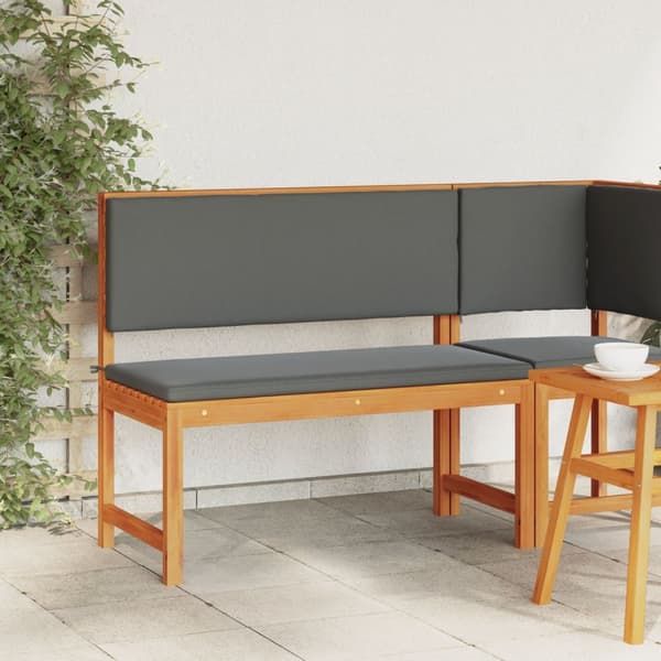 vidaXL Hagebenk med puter 100x50x91 cm Solid Akasietre