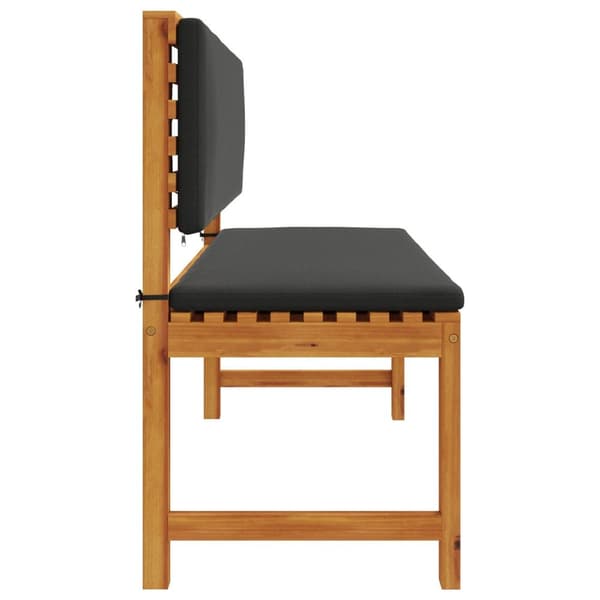 vidaXL Hagebenk med puter 100x50x91 cm Solid Akasietre