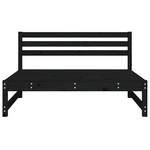 Mittensoffor 2 st svart 120x80 cm massiv furu
