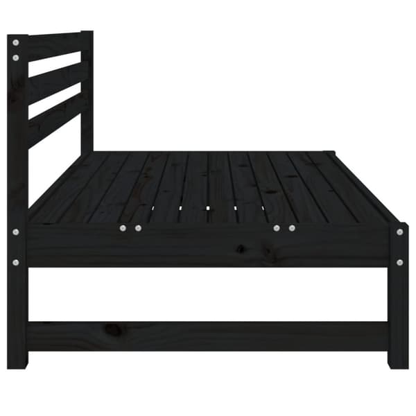 Mittensoffor 2 st svart 120x80 cm massiv furu