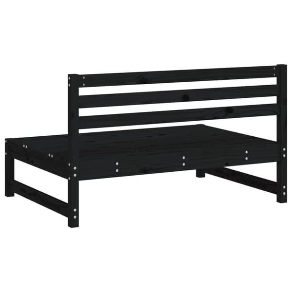 Mittensoffor 2 st svart 120x80 cm massiv furu