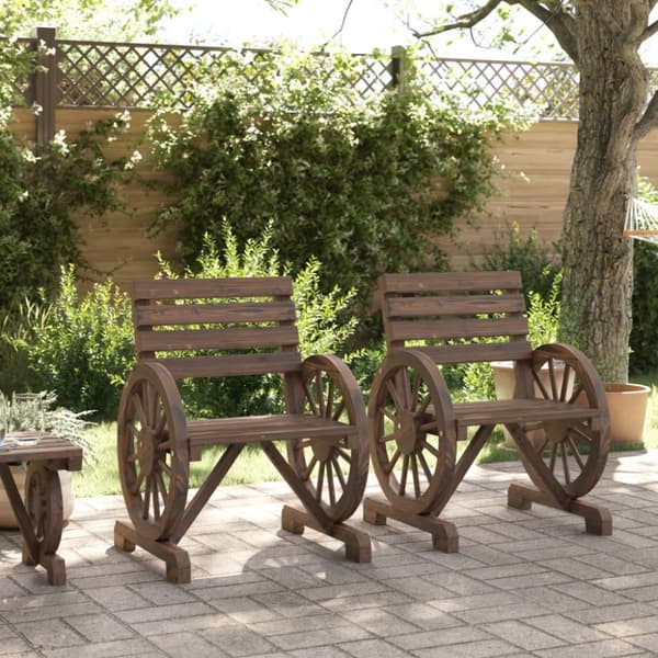 Trädgårdsstolar 2 st 58x58x78,5 cm massiv furu