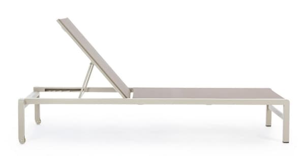 BOLZANO Kolli trädgårdssäng beige justerbar 195x78 cm