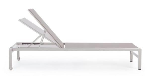 BOLZANO Kolli trädgårdssäng beige justerbar 195x78 cm