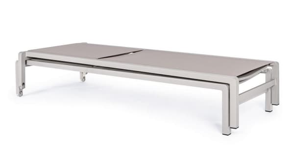 BOLZANO Kolli trädgårdssäng beige justerbar 195x78 cm
