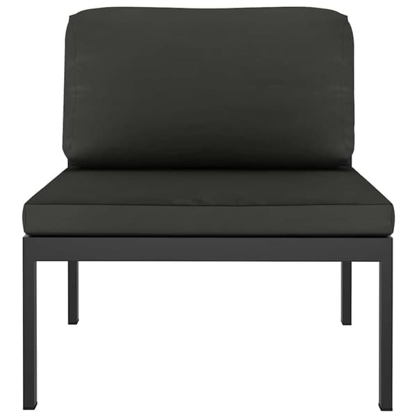 Mittensits till modulsoffa med dynor aluminium antracit