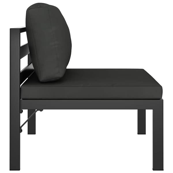 Mittensits till modulsoffa med dynor aluminium antracit
