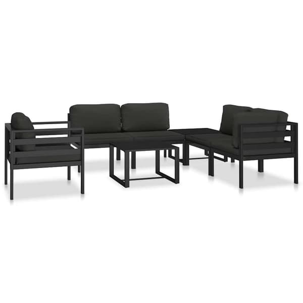 Mittensits till modulsoffa med dynor aluminium antracit