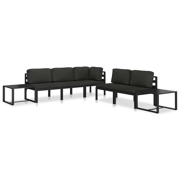 Mittensits till modulsoffa med dynor aluminium antracit