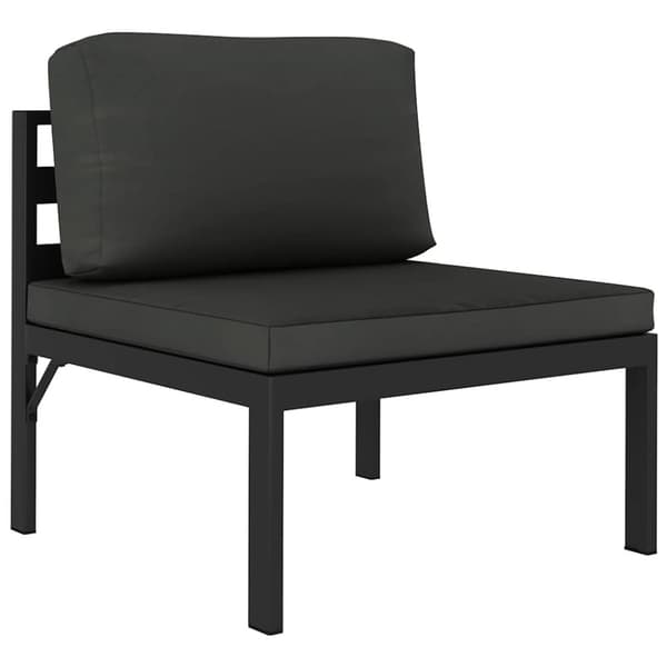 Mittensits till modulsoffa med dynor aluminium antracit