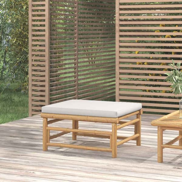 Pall för trädgården med ljusgrå dyna bambu