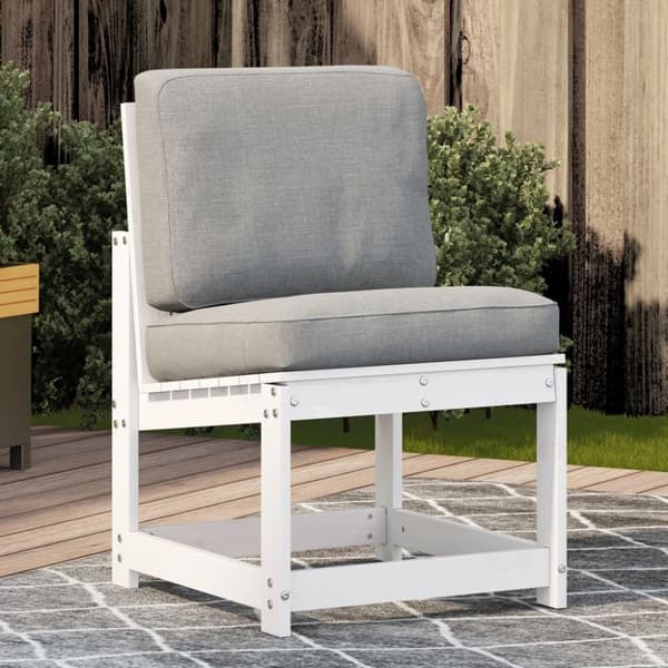 Trädgårdsstol vit 50,5x55x77 cm massiv furu