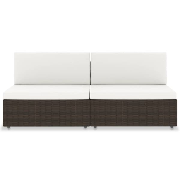Modulsoffa 2-sits konstrotting brun