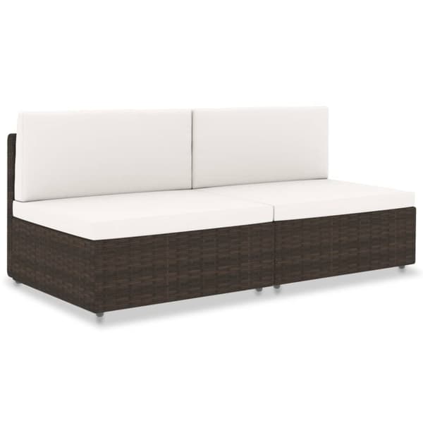 Modulsoffa 2-sits konstrotting brun