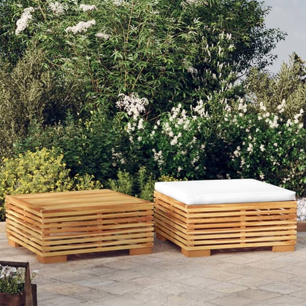 Loungegrupp för trädgården 2 delar teak