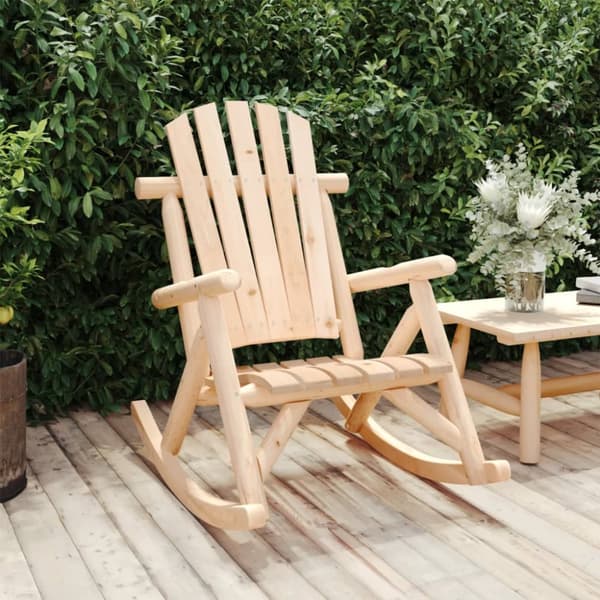 Gungstol för trädgården 69x96x101 cm massivt granträ