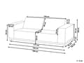 Miniatyrbillede 3 af 10: Havesofa Beige Polyester 3 Personers Moderne Loungesofa Udendørs Nonwood Vedligeholdelsesfri Havemøbler Quickdry Skum Vandtætte Hynder