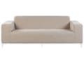 Miniatyrbillede 1 af 10: Havesofa Beige Polyester 3 Personers Moderne Loungesofa Udendørs Nonwood Vedligeholdelsesfri Havemøbler Quickdry Skum Vandtætte Hynder