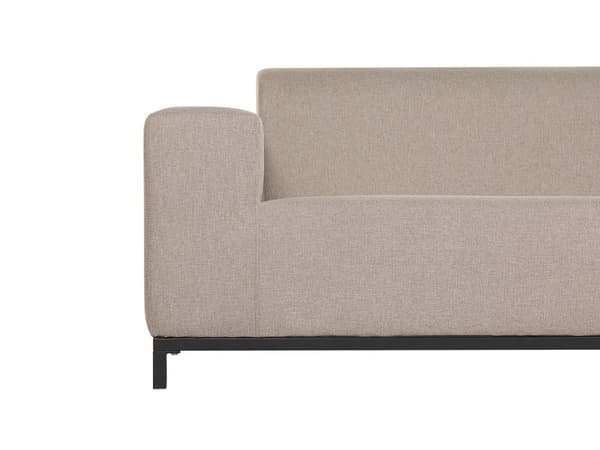 Ulkosohva beige polyesteriä 182 x 66 x 84 cm metallijalat ulkokäyttöön moderni tyyli