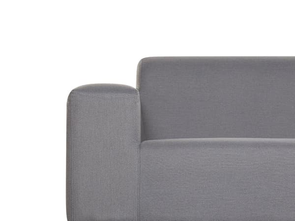 Havesofa Grå Sort 3 Personers Moderne Loungesofa Udendørs Nonwood Vedligeholdelsesfri Havemøbler Quickdry Skum Vandtætte Hynder til Have