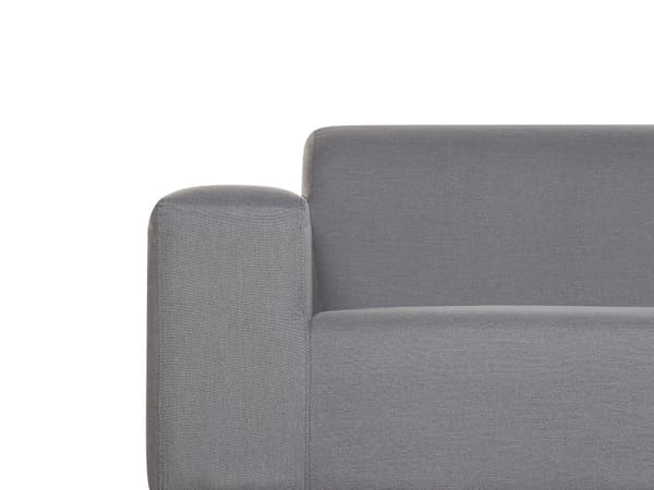 Havesofa Grå Sort 3 Personers Moderne Loungesofa Udendørs Nonwood Vedligeholdelsesfri Havemøbler Quickdry Skum Vandtætte Hynder til Have