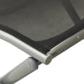 Miniatyrbillede 5 af 6: vidaXL foldbar fodskammel textilene og aluminium sort og sølvfarvet
