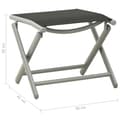 Miniatyrbillede 6 af 6: vidaXL foldbar fodskammel textilene og aluminium sort og sølvfarvet