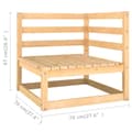 Miniatyrbilde 8 av 11: vidaXL Hagesofa med puter 4-seters heltre furu