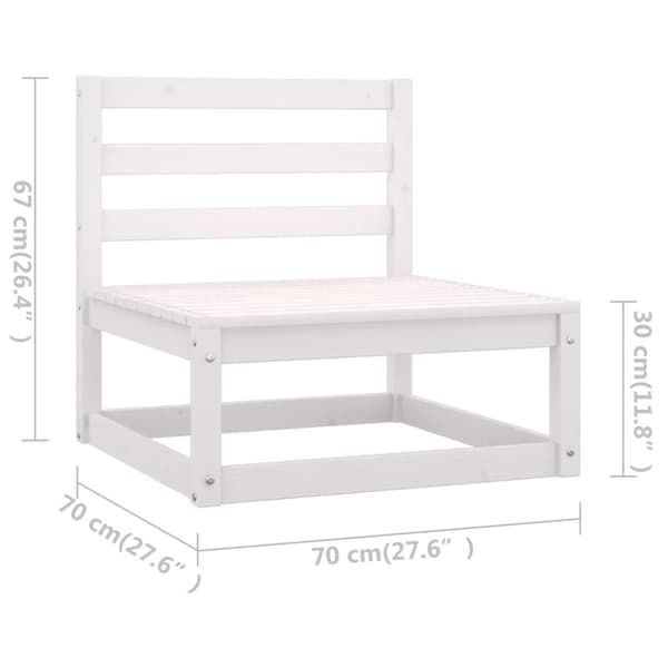 vidaXL Sofa med puter 3-seters heltre furu