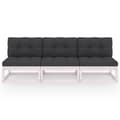 Miniatyrbilde 2 av 8: vidaXL Sofa med puter 3-seters heltre furu
