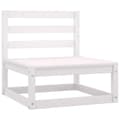 Miniatyrbilde 4 av 6: vidaXL 4-seters hagesofa hvit heltre furu