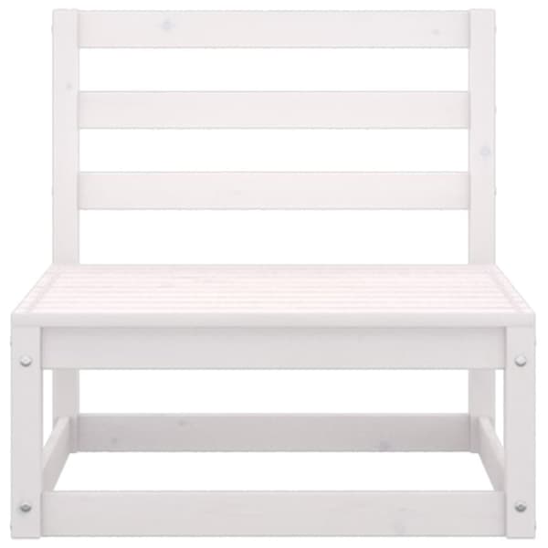 vidaXL 4-seters hagesofa hvit heltre furu