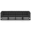 Miniatyrbilde 3 av 11: vidaXL Hagesofa med puter 4-seters heltre furu