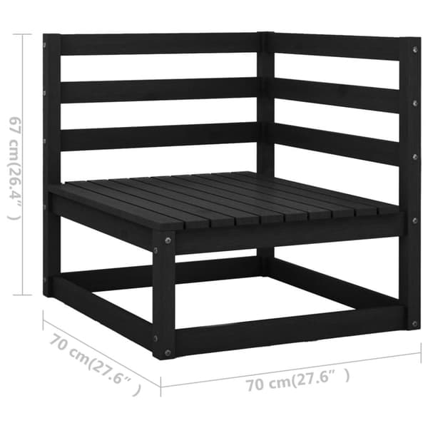 vidaXL Hagesofa med puter 4-seters heltre furu