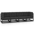 Miniatyrbilde 2 av 11: vidaXL Hagesofa med puter 4-seters heltre furu