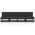 Miniatyrbilde 2 av 8: vidaXL Hagesofa med puter 4-seters heltre furu