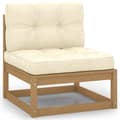 Miniatyrbilde 3 av 8: vidaXL Hagesofa med puter 4-seters heltre furu