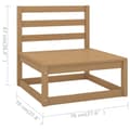 Miniatyrbilde 6 av 8: vidaXL Hagesofa med puter 4-seters heltre furu