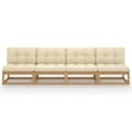 Miniatyrbilde 2 av 8: vidaXL Hagesofa med puter 4-seters heltre furu