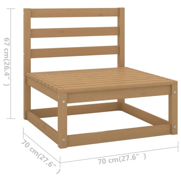 vidaXL Sofa med puter 3-seters heltre furu
