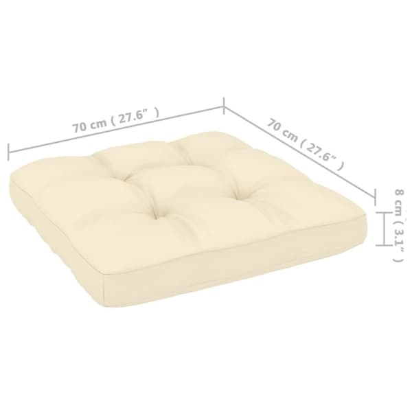 vidaXL Sofa med puter 3-seters heltre furu