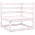 Miniatyrbilde 4 av 9: vidaXL 3-seters hagesofa hvit heltre furu