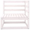Miniatyrbilde 5 av 9: vidaXL 3-seters hagesofa hvit heltre furu