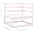 Miniatyrbilde 8 av 9: vidaXL 3-seters hagesofa hvit heltre furu