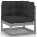 Miniatyrbilde 3 av 10: vidaXL Hagesofa med puter 3-seters heltre furu