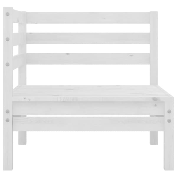 vidaXL 2-seters hagesofa hvit heltre furu