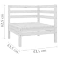 Miniatyrbilde 7 av 7: vidaXL 2-seters hagesofa hvit heltre furu